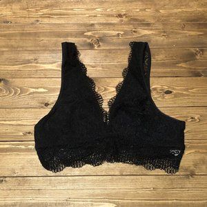 Black Lace Bralette - Size Large